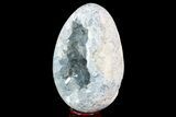Crystal Filled Celestine (Celestite) Egg Geode #88279-2